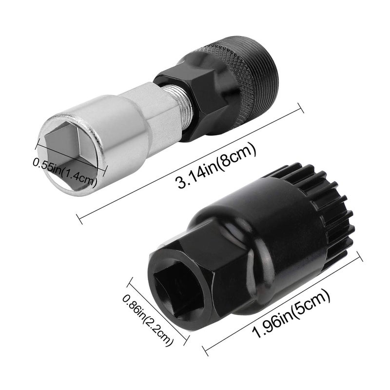 Oumers Bike Crank Puller Tool Set, Bike Crank Extractor Bike Bottom Bracket Remover Hex Allen Wrench 16mm 15mm Spanner Wrench Fit for Removing Bicycle Crank - Image 4